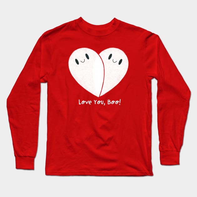 Love you Boo Ghosts Long Sleeve T-Shirt by KristaElvey